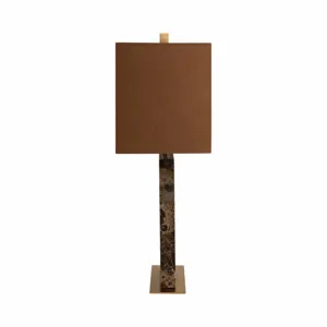 26x16\" Rectangle Marble Lamp, Light Brown