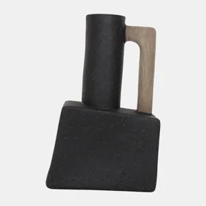 Ecomix 18" Trendy Vase w/Handle, Black