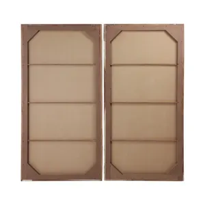 S/2 94x47 Hand Painted Black Geometric