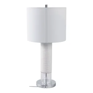 27\" Ceramic Table Lamp, White