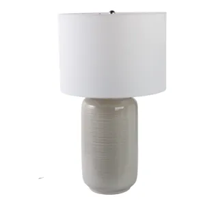 26\" Ceramic Table Lamp, Beige