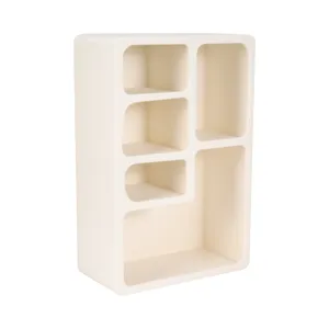 Ec 24\" Rectangle Rough Finish Wall Shelf, White