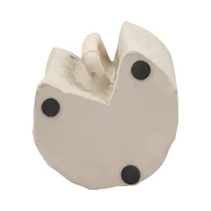 Ecomix, 12\" Crafted Vase W Handle, Ivory