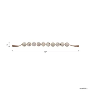 46x3\" Marbled Bead Garland, Brown/ivory