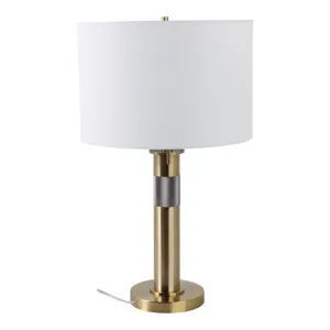 27x15\" Metal Lamp With 2 Pulls, Gold