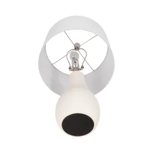 S/2 Ceramic 24\" Table Lamp, White