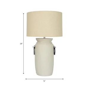 27" Ecomix Lamp With Shade, Ivory Kd
