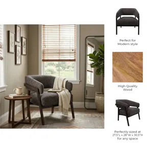 31x28" Modern Accent Chair, Brown