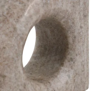 S/2 6\" Large Contemporary Marble Bookends, Beige