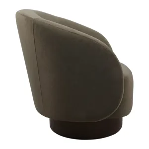 32x31"  Swivel Accent Chair, Green/brown