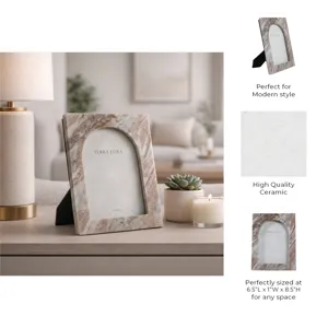 5x7" Arch Opening Marble Photo Frame, Multi
