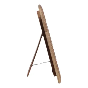 5x7" Ribbed Wood Arch Photo Frame, Natural