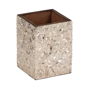 3x4 Crackle Pencil Cup, Champagne