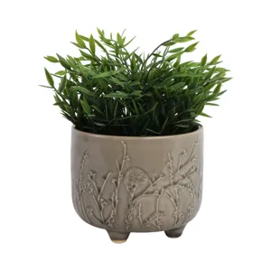 6\" Flower Branches Planter, Cream