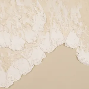 95x47 Hand Painted Tidal Waves, Tan