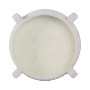 12\" 53 Oz Sea Salt & Bergamot Bowl Candle, White