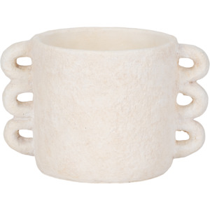 10'' White Arch Handle Planter