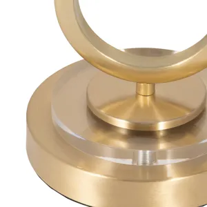 Metal, S/2 28\" Infinity Table Lamps, Gold