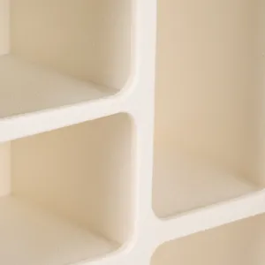 Ec 24\" Rectangle Rough Finish Wall Shelf, White