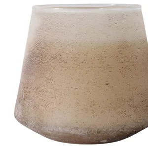 5\" 14 Oz White Gardenia Ombre Glass Candle, Multi