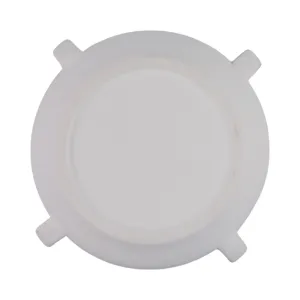 12\" Textured Bowl With Handles, White