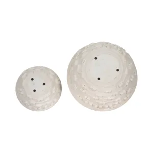 Lg White Textured Knot Bowl M2