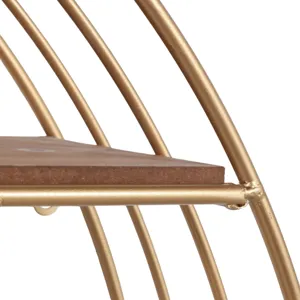 Ec Round 32\" Wood / Metal Wallshelf, Bronze