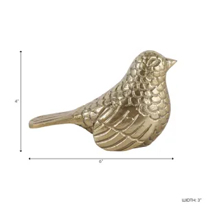 6x4" Small Bird, Gold