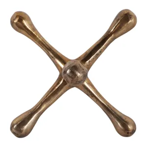 9x9\" Metal Jack Object, Antique Brass