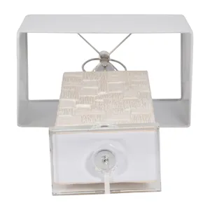 Ceramic 31\'\' Textured Table Lamp, White