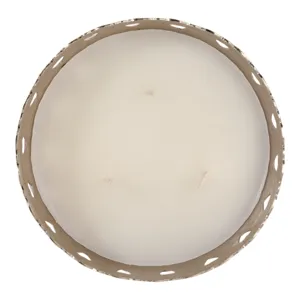 6\" 30 Oz Fig & Apricot Hearts Pierced Metal Candle