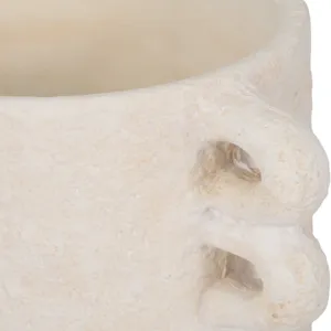 10\" Arch Handle Planter, White