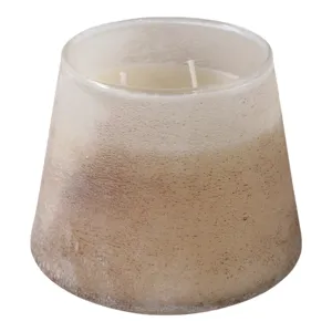 5\" 14 Oz White Gardenia Ombre Glass Candle, Multi