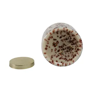 9\" 180 Oz Cinnamon Speckle Lidded Candle, Brown/go