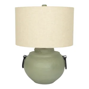 21" Ecomix Lamp With Shade, Green Kd