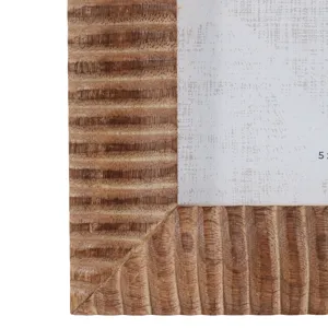 5x7" Ribbed Wood Arch Photo Frame, Natural