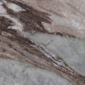 18x14\" Mrble Top Inlay Wood Accent Table,ivry/brwn