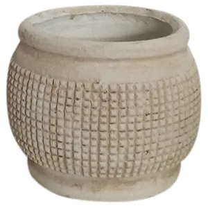Resin, S/2 13/17" Antique Inspired Planters, Beige