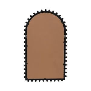 Ec Wood, 24x39 Beaded Arch Mirror, Black