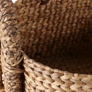 S/3 15/20/24\" Oval Waterhyacinth Baskets, Natural