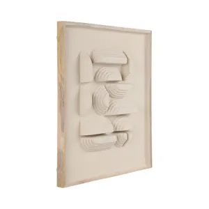 29x25\" Geometric Ecomix Wall Art, Ivory