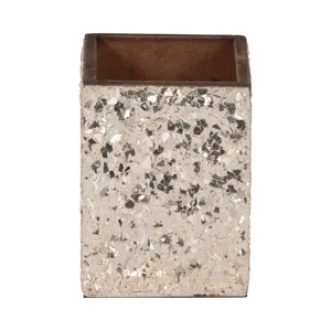 3x4 Crackle Pencil Cup, Champagne