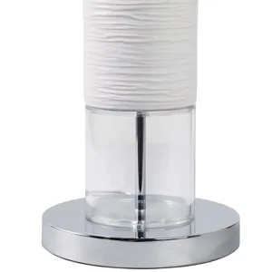 27\" Ceramic Table Lamp, White