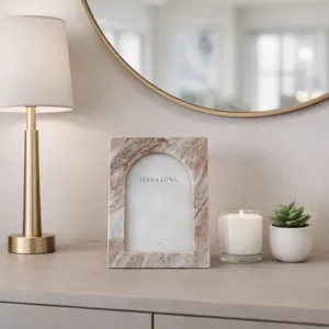 5x7" Arch Opening Marble Photo Frame, Multi