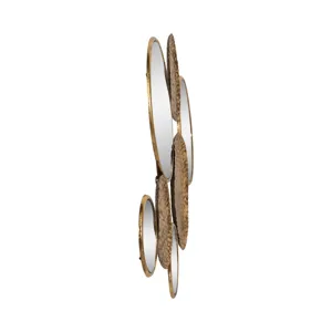 Ec Metal 39" Mirrored Wall Decor,gold, Wb