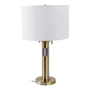 27x15\" Metal Lamp With 2 Pulls, Gold