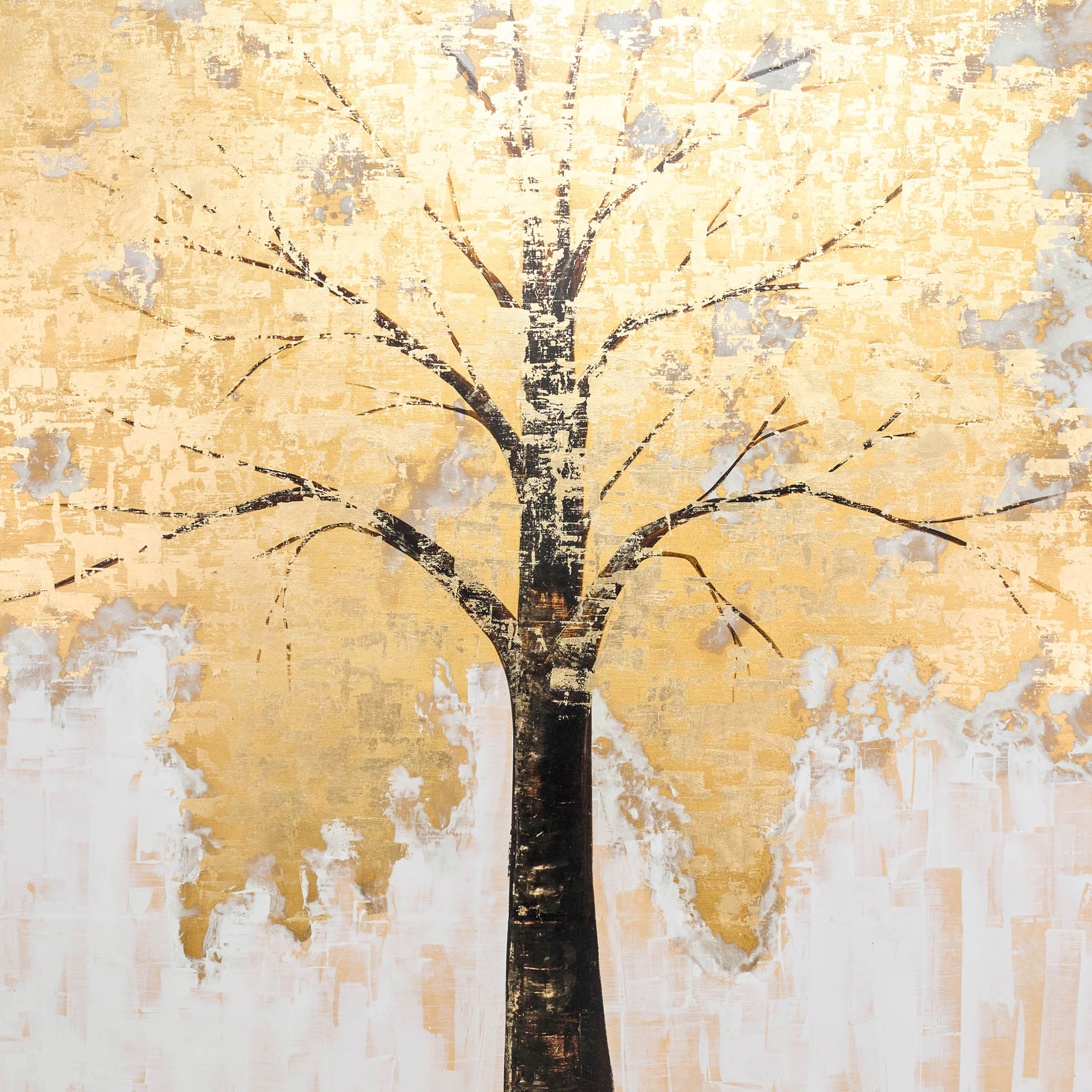 71x71, Hand Painted Autumn Gold Leaf Tree 70225 by Sagebrook Home at Tomlinson Furniture