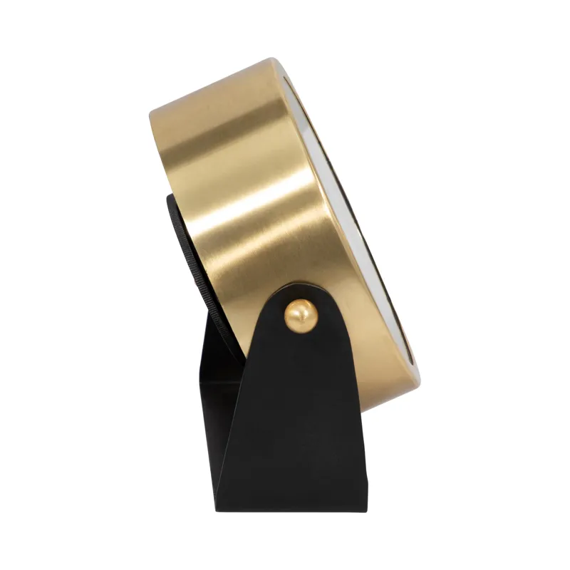 Metal Table Clock 7\'\' Gold Black