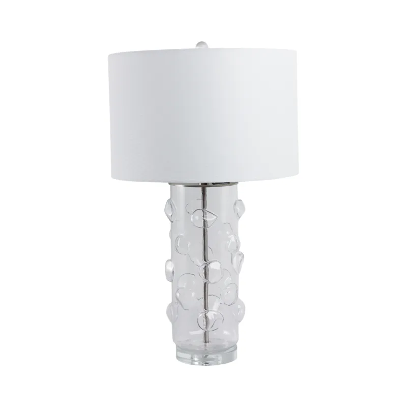 29x17\" Glass Bubbles Table Lamp, Clear