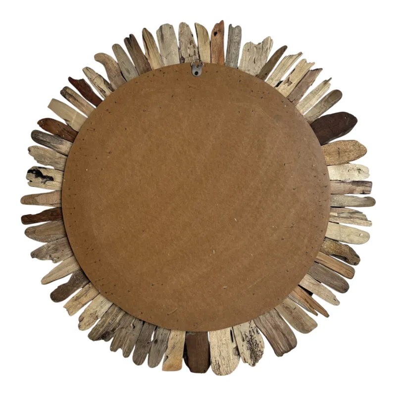 31\" Natural Driftwood Rounded Wall Mirror